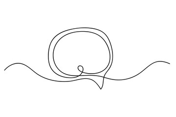 Continuous Line Drawing of Speech chat Bubbles with Minimalist Style