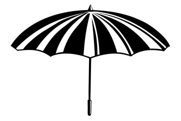 Umbrella icon. Protection parasol symbol. Rain weather signs. Season symbols. Rainy icons. Black, flat color. Vector isolated sign.