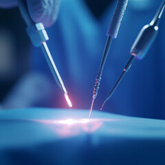Surgical instruments performing precise procedure with laser technology