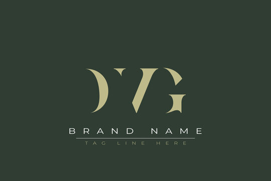 DVG abstract letter logo design. This logo is designed by three abstract letters. 