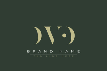 DVO abstract letter logo design. This logo is designed by three abstract letters. 