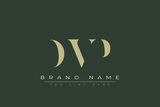 DVP abstract letter logo design. This logo is designed by three abstract letters. 
