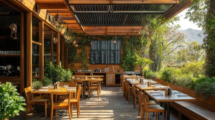 Fototapeta premium Solar-powered restaurant.