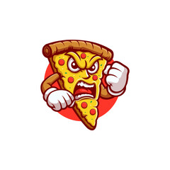Pizza Logo Angry