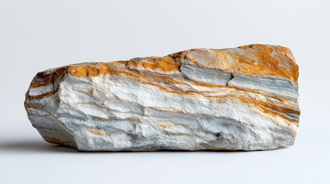Raw picture jasper stone on white background.