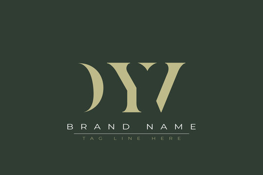 DYV abstract letter logo design. This logo is designed by three abstract letters. 