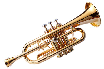 Naklejka premium trumpet isolated on white