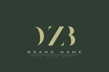 DZB abstract letter logo design. This logo is designed by three abstract letters. 