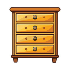 Customizable Chest of Drawers Vector Illustration