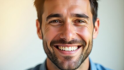 Obraz premium Man smiling to the camera