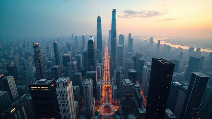 Naklejka premium City skyline