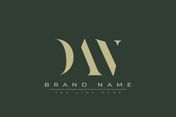 DAN abstract letter logo design. This logo is designed by three abstract letters. 