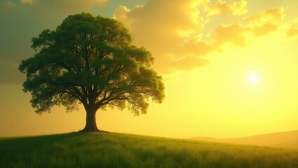 Obraz premium A tree in the sunshine