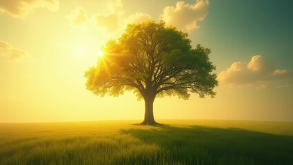 Obraz premium A tree in the sunshine