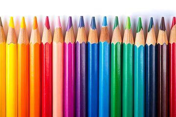 Fototapeta premium pencils isolated on white background