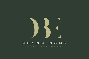 DBE abstract letter logo design. This logo is designed by three abstract letters. 