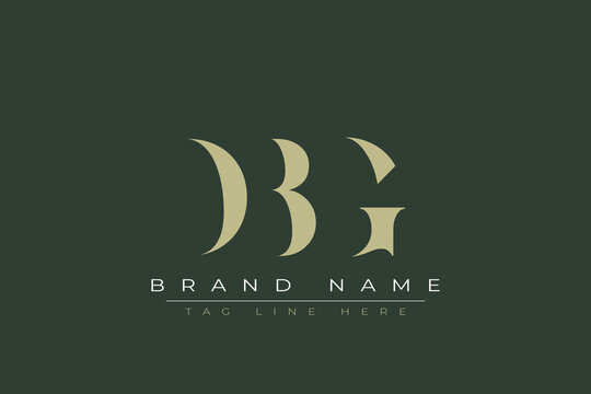 DBG abstract letter logo design. This logo is designed by three abstract letters. 
