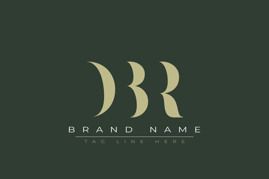 DBR abstract letter logo design. This logo is designed by three abstract letters. 
