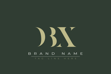 DBX abstract letter logo design. This logo is designed by three abstract letters. 
