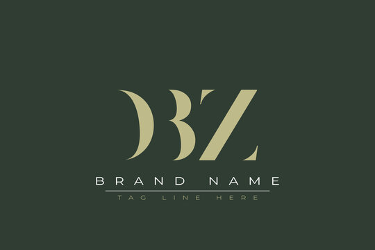 DBZ abstract letter logo design. This logo is designed by three abstract letters. 