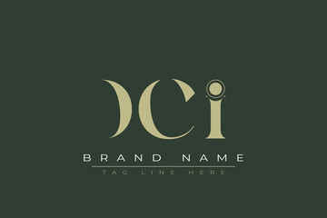 DCI abstract letter logo design. This logo is designed by three abstract letters. 