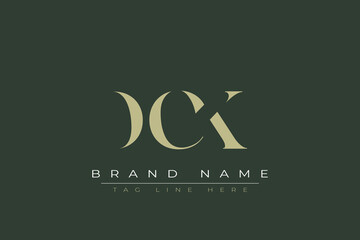 DCK abstract letter logo design. This logo is designed by three abstract letters. 
