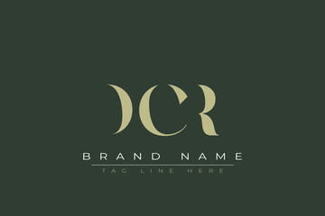 DCR abstract letter logo design. This logo is designed by three abstract letters. 
