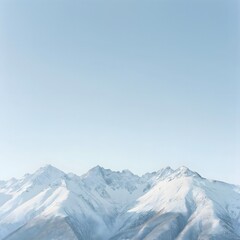 Obraz premium a breathtaking view of snow capped mountain peaks, a nature illustration