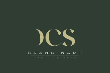 DCS abstract letter logo design. This logo is designed by three abstract letters. 
