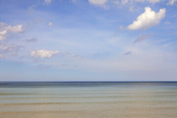 Coastal landscape seen from Ustronie Morskie, Baltic Sea, West Pomerania in Poland