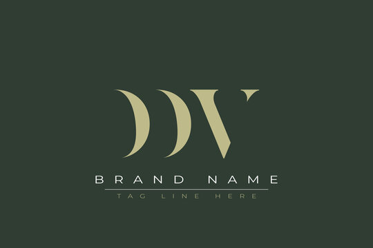 DDV abstract letter logo design. This logo is designed by three abstract letters. 