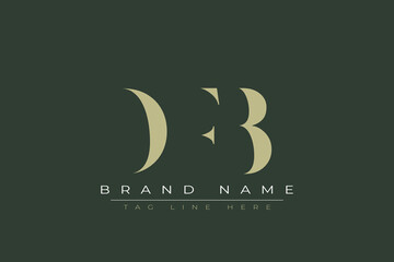 DFB abstract letter logo design. This logo is designed by three abstract letters. 
