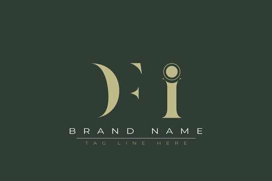 DFI abstract letter logo design. This logo is designed by three abstract letters. 