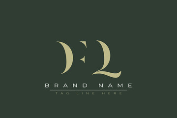 DFQ abstract letter logo design. This logo is designed by three abstract letters. 