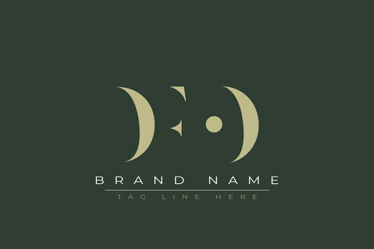 DFO abstract letter logo design. This logo is designed by three abstract letters. 
