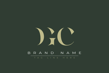 DGC abstract letter logo design. This logo is designed by three abstract letters. 