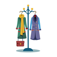 Customizable Coat Rack Vector Illustration