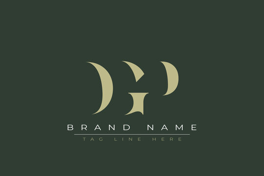 DGP abstract letter logo design. This logo is designed by three abstract letters. 