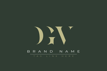 DGV abstract letter logo design. This logo is designed by three abstract letters. 