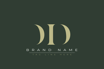 DID abstract letter logo design. This logo is designed by three abstract letters. 