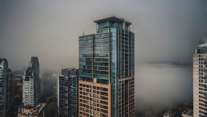 Fototapeta premium skyscrapers at night