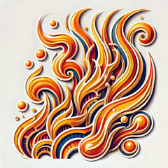 Fototapeta premium Vibrant fire boundless intensity and warmth