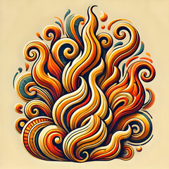 Fototapeta premium Vibrant fire boundless intensity and warmth