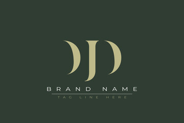 DJD abstract letter logo design. This logo is designed by three abstract letters. 