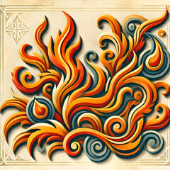 Fototapeta premium Vibrant fire boundless intensity and warmth