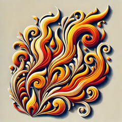 Fototapeta premium Vibrant fire boundless intensity and warmth
