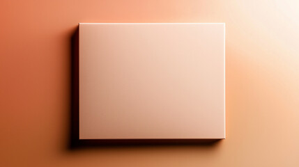 A simple, elegant certificate card with a fine silver border, gently laid on a gradient background that fades from soft coral to light yellow. The matte finish of the card contrast