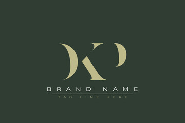 DKP abstract letter logo design. This logo is designed by three abstract letters. 