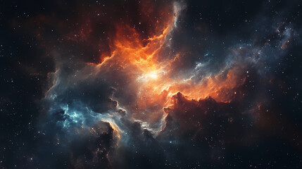 Fototapeta premium Realistic image of a quasar with highenergy emissions, astronomical spectacle. Quasar. Illustration