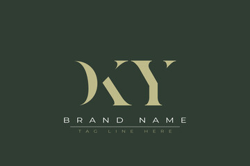 DKY abstract letter logo design. This logo is designed by three abstract letters. 